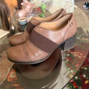 Naturalizer Brown Leather Ankle Slip-On Booties